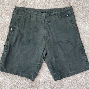 Kuhl Shorts Mens 36 Brown Vintage Patina Dye Ramblr Cargo Outdoor Hiking Nature